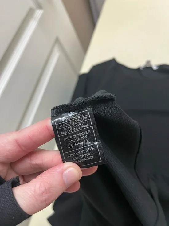 BB Dakota L black 3/4 sleeve thick rib midi dress - Picture 6 of 11